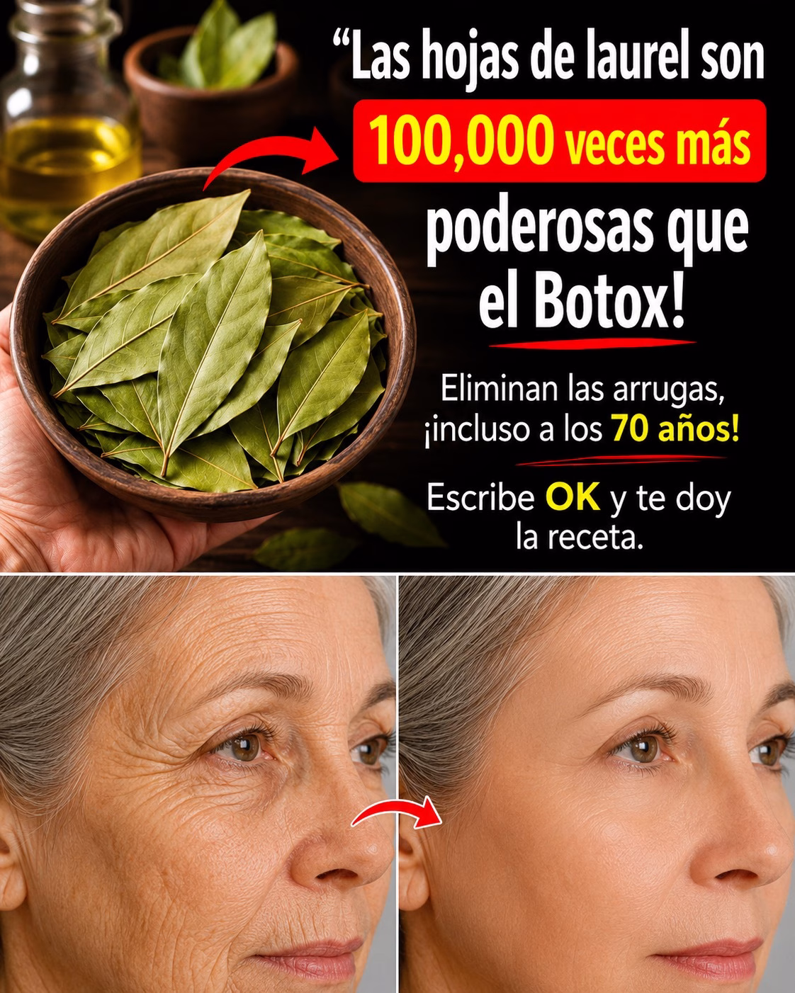 Arrugas, piel cansada y apagada: la solución natural con ingredientes como el laurel podría sorprenderte 😳🌿✨