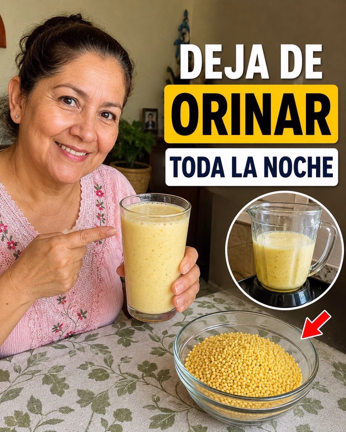 La proteína número 1 para tomar; antes de dormir y ELIMINAR la micción frecuente durante la noche