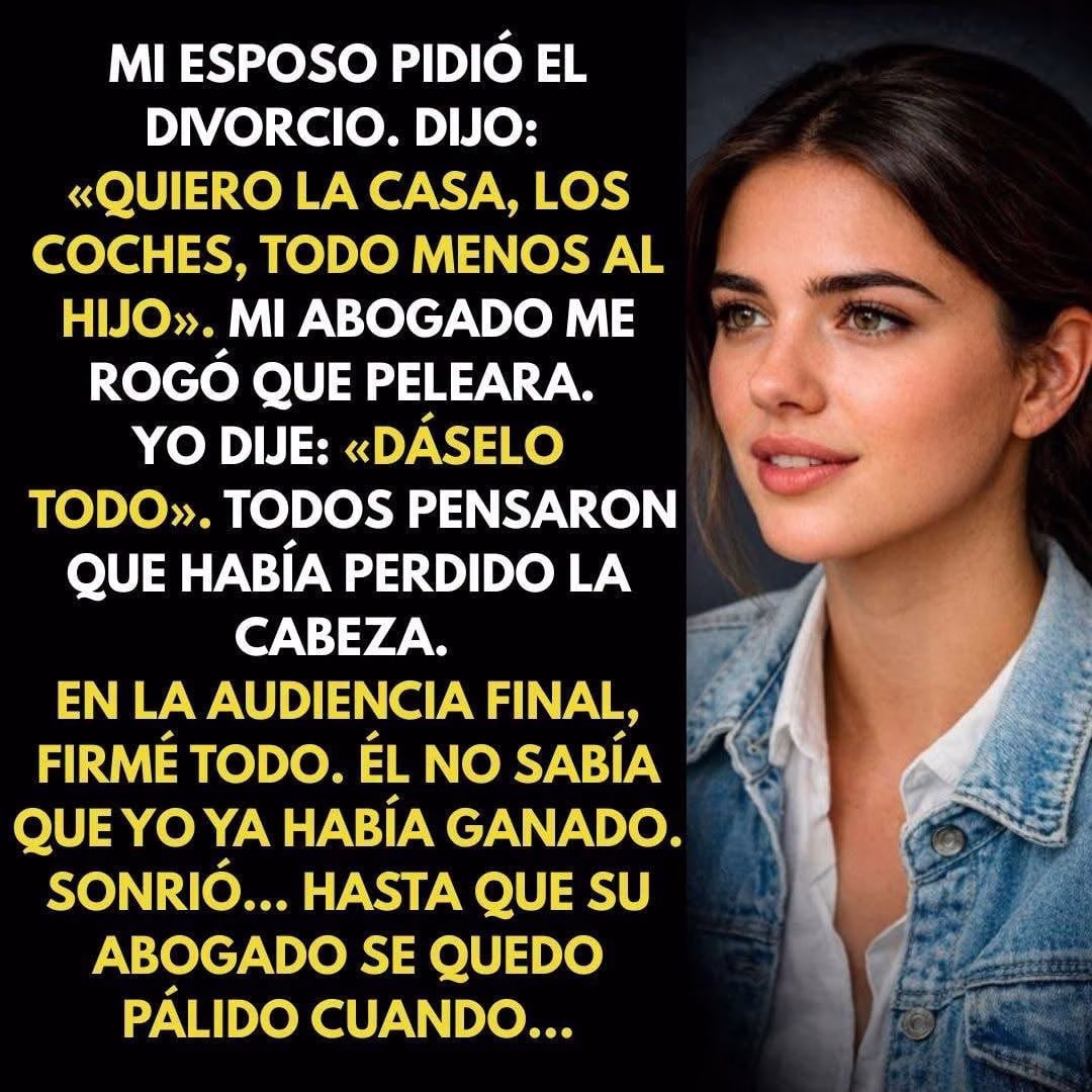 Mi esposo se quedó todo en el divorcio… pero no tenía ni idea de lo que realmente estaba tomando.