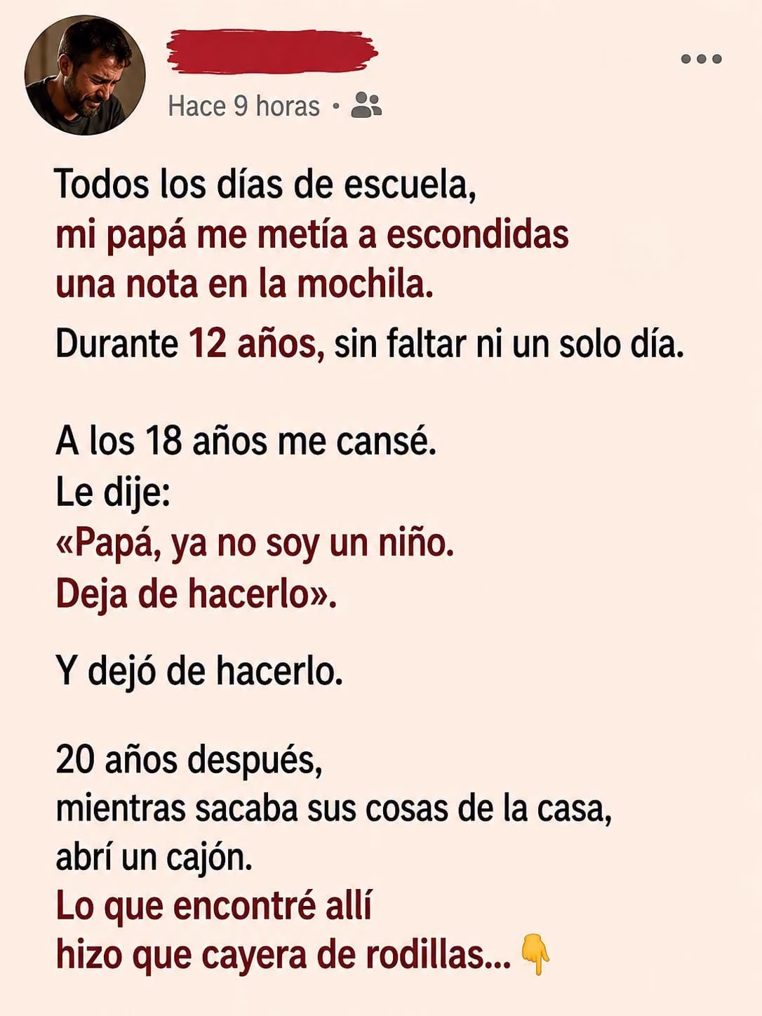 Durante 12 Años Mi Papá Escondió Una Nota En Mi Mochila: 20 Años Después Descubrí La Razón